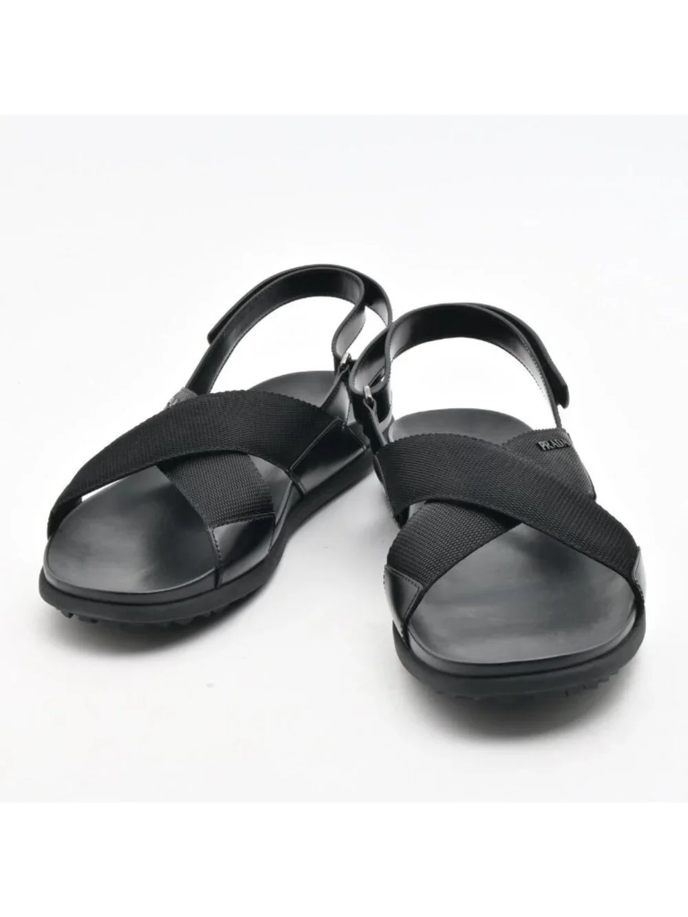 Prada Sandals Black Leather 7